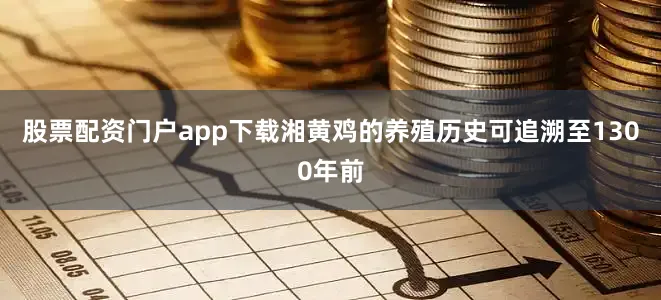 股票配资门户app下载湘黄鸡的养殖历史可追溯至1300年前