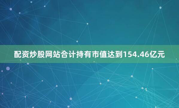 配资炒股网站合计持有市值达到154.46亿元