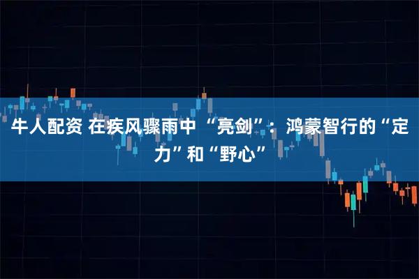牛人配资 在疾风骤雨中 “亮剑”：鸿蒙智行的“定力”和“野心”